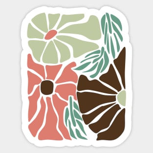 Boho Aesthetic Flowers and Leaves Sticker